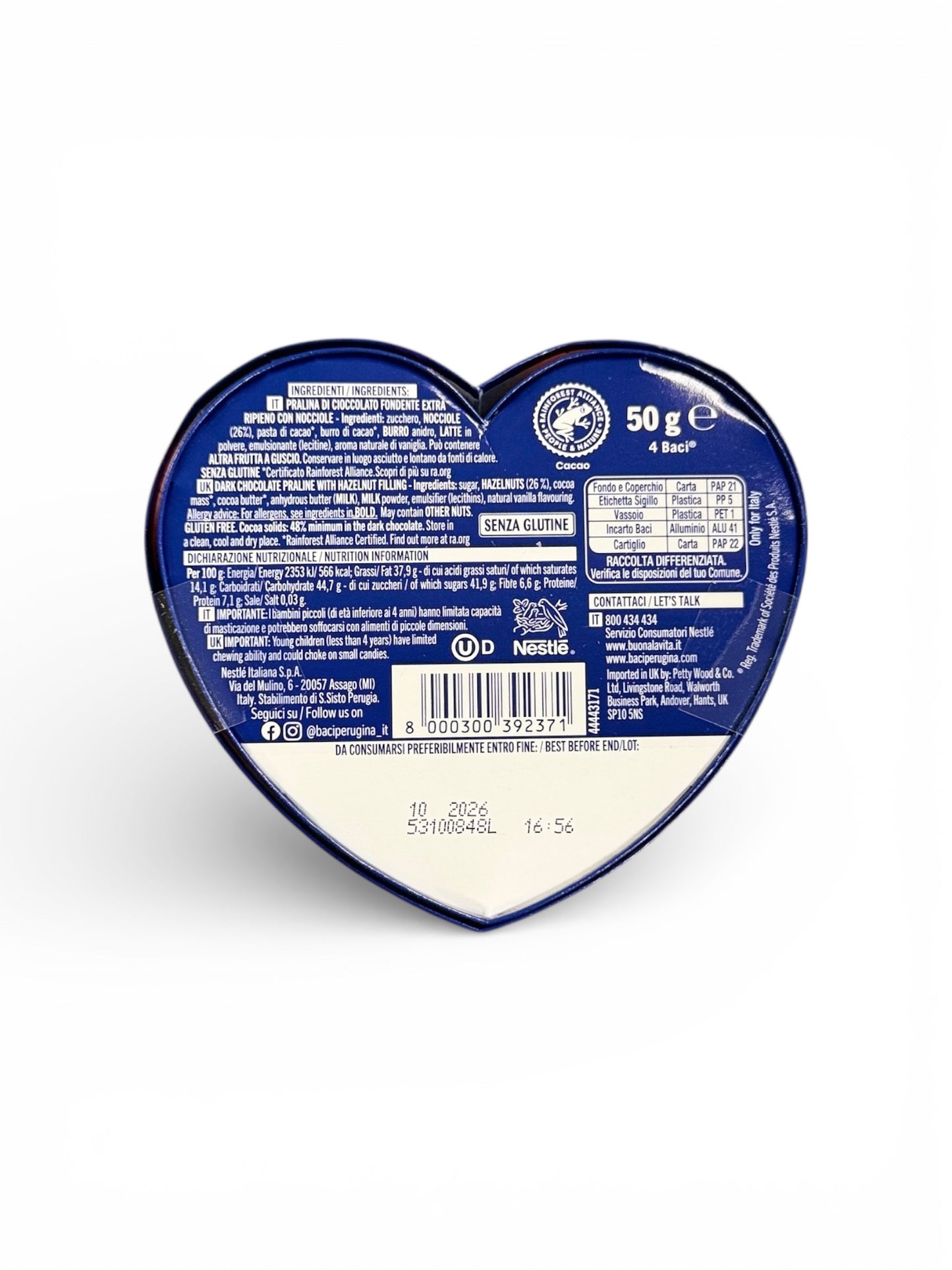 Baci Perugina Classic Chocolate Heart BoX