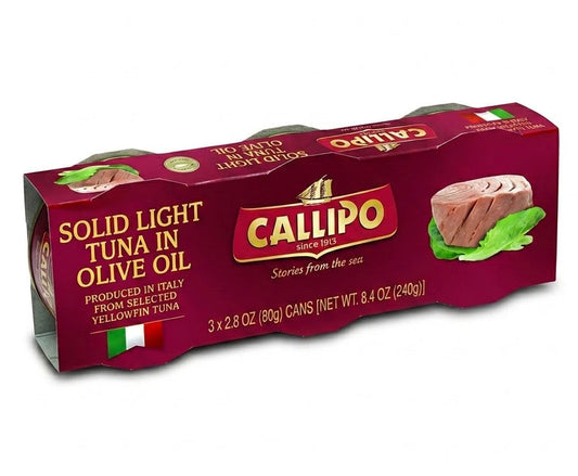 Callipo Canned Tuna in Olive Oil 2.8 Oz|80g Pack of 3