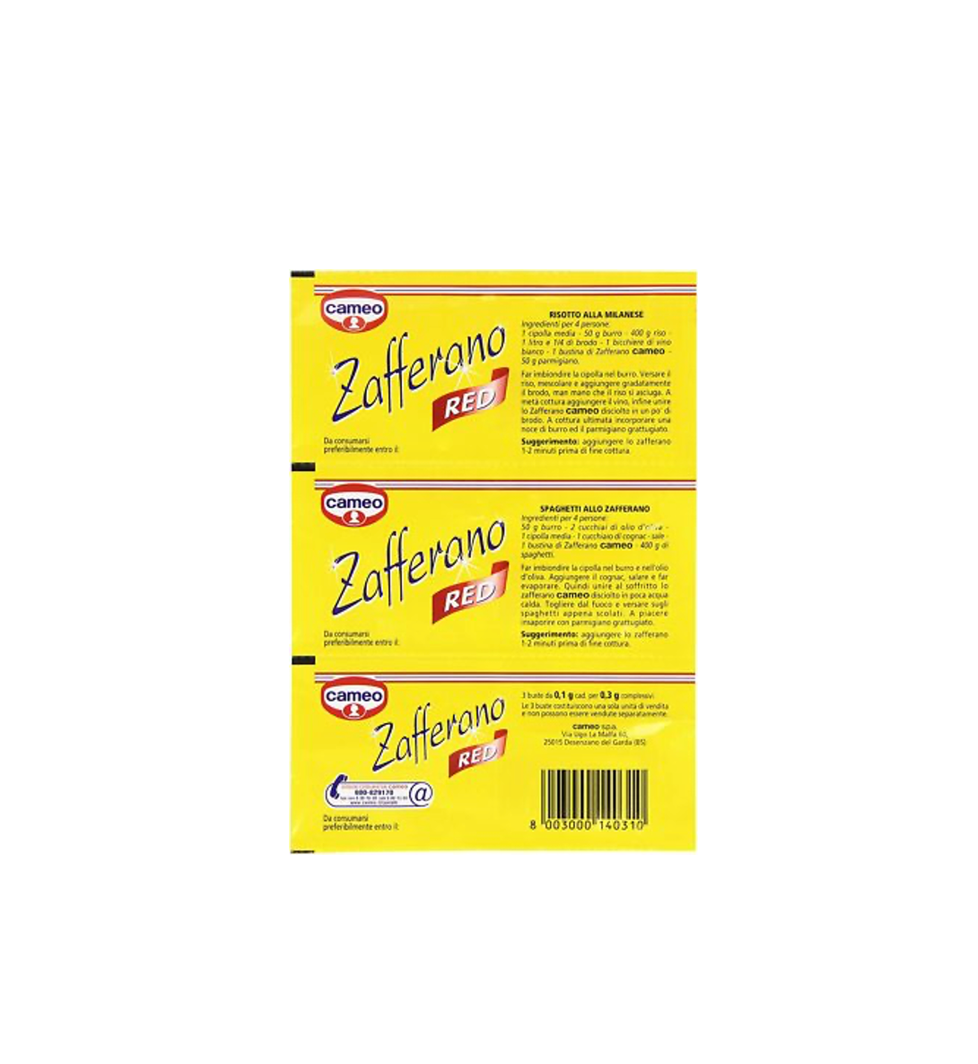 Cameo Zafferano Red 3 Envelopes