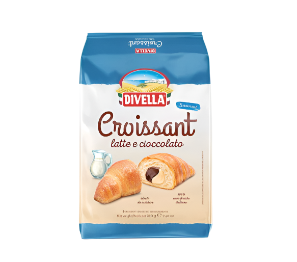 Divella Milk & Chocolate Croissants 5pcs 210g