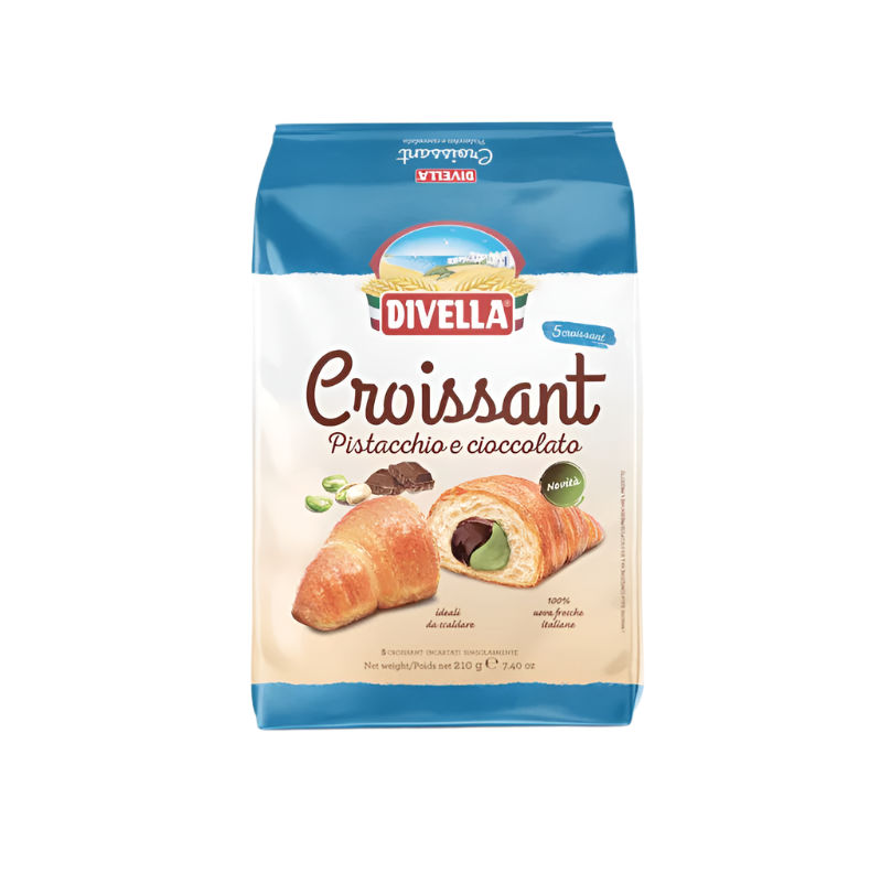 Divella Pistachio & Chocolate Croissants 5 pcs 210g