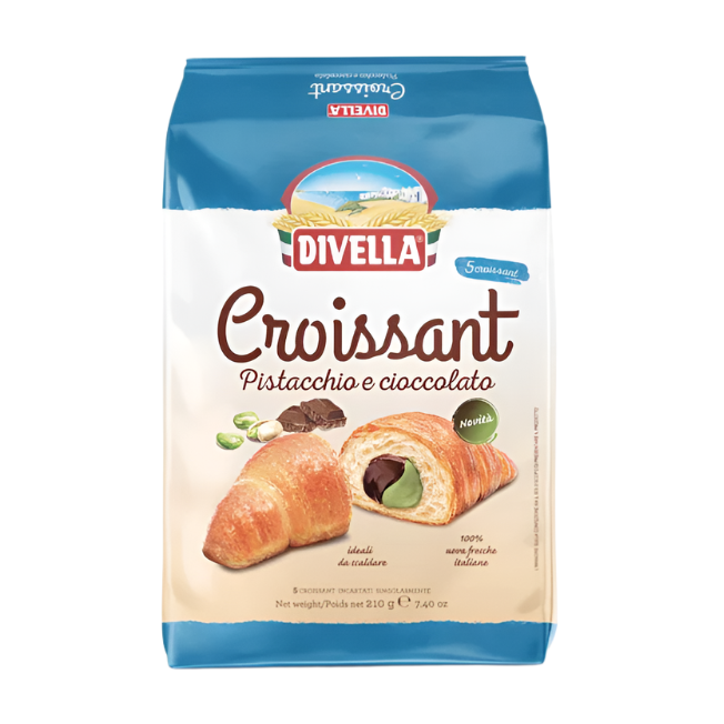 Divella Pistachio & Chocolate Croissants 5 pcs 210g