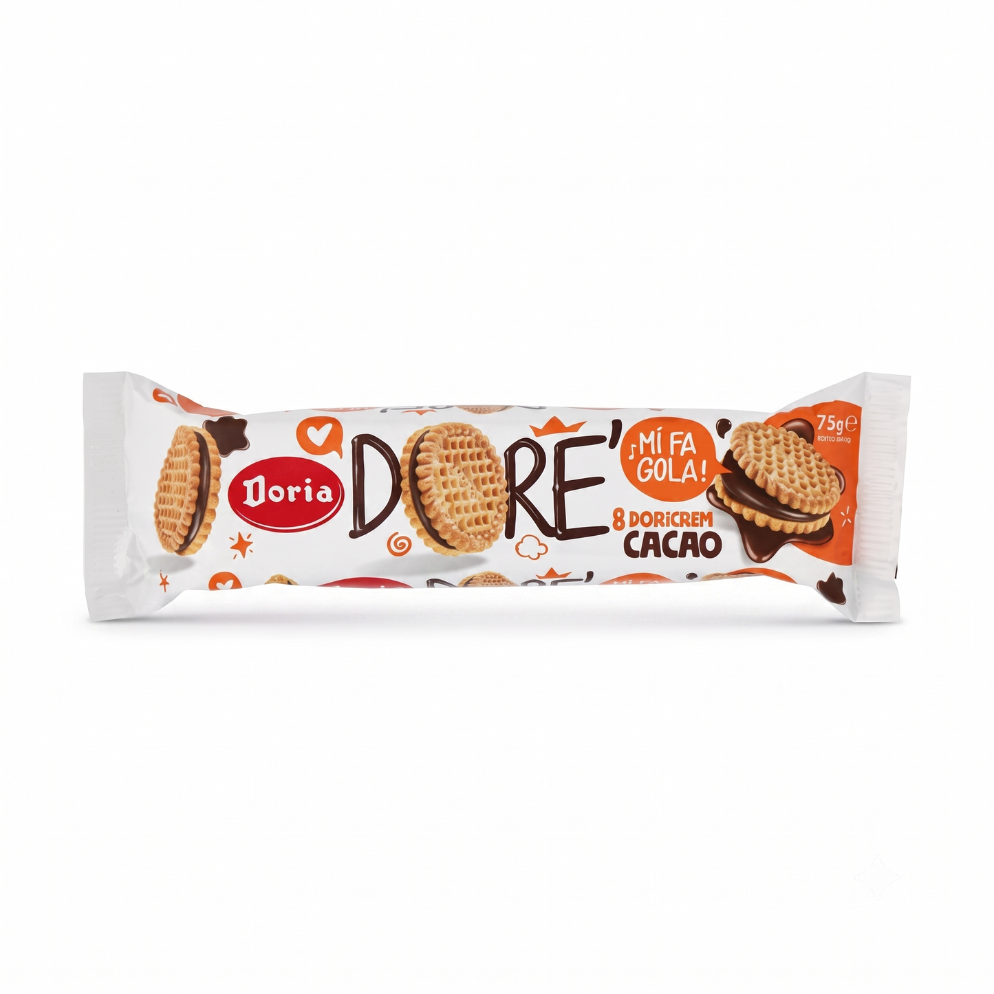 Doria Doricrem Cacao Italian Chocolate Cream Biscuits 75g