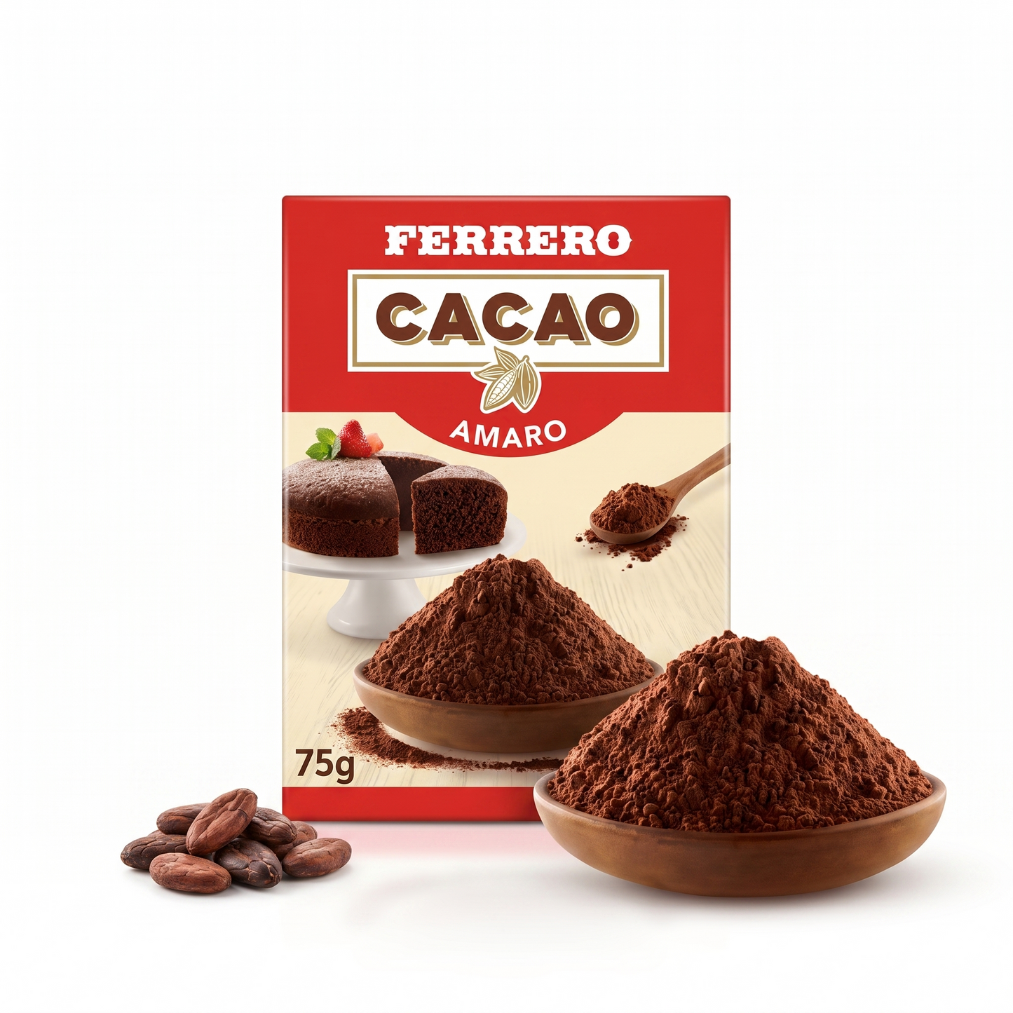 Ferrero Cacao Amaro Premium Cocoa Powder 75g