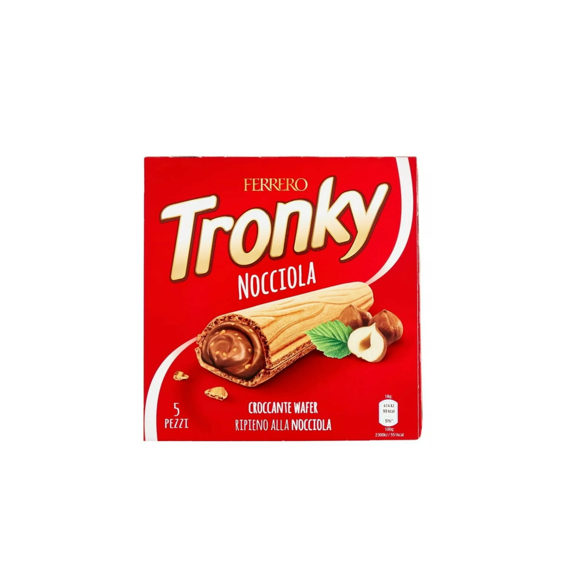 Ferrero Tronky Chocolate Wafers with Hazelnuts 5 Bars