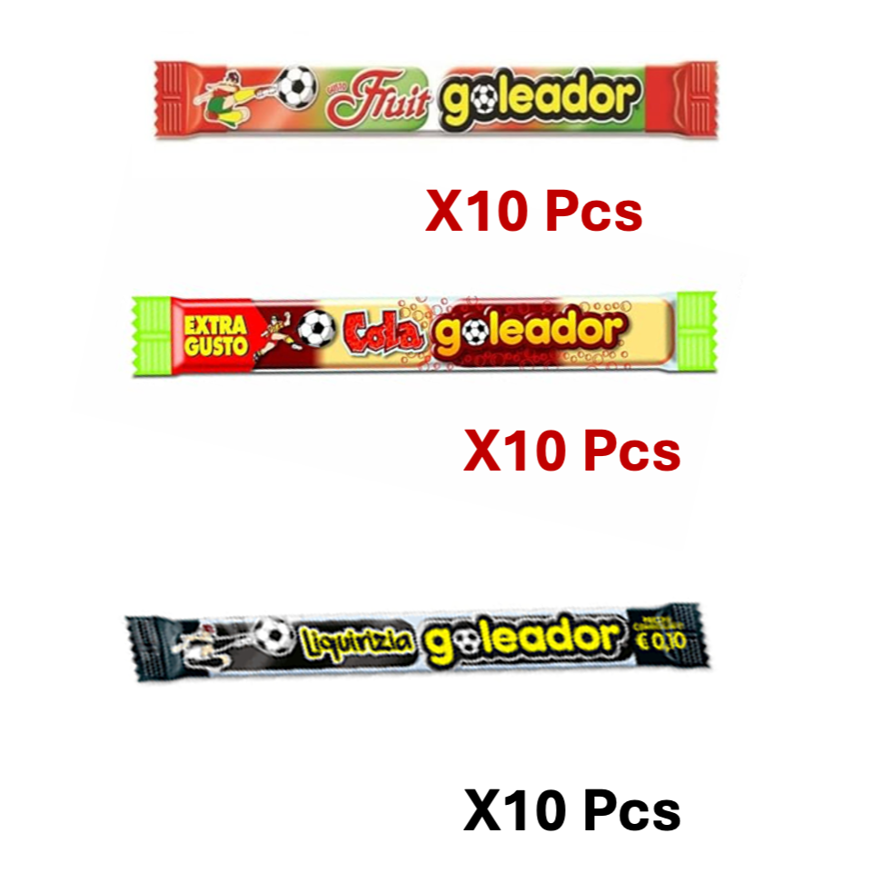 Goleador Mix Flavour Cola Licorice Fruit Candy 30 Pcs