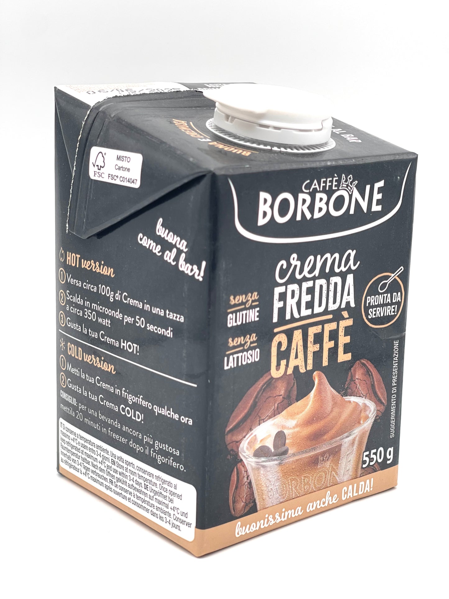 Caffe Borbone Crema Fredda Caffe Cold Cream Coffee Dessert 550g
