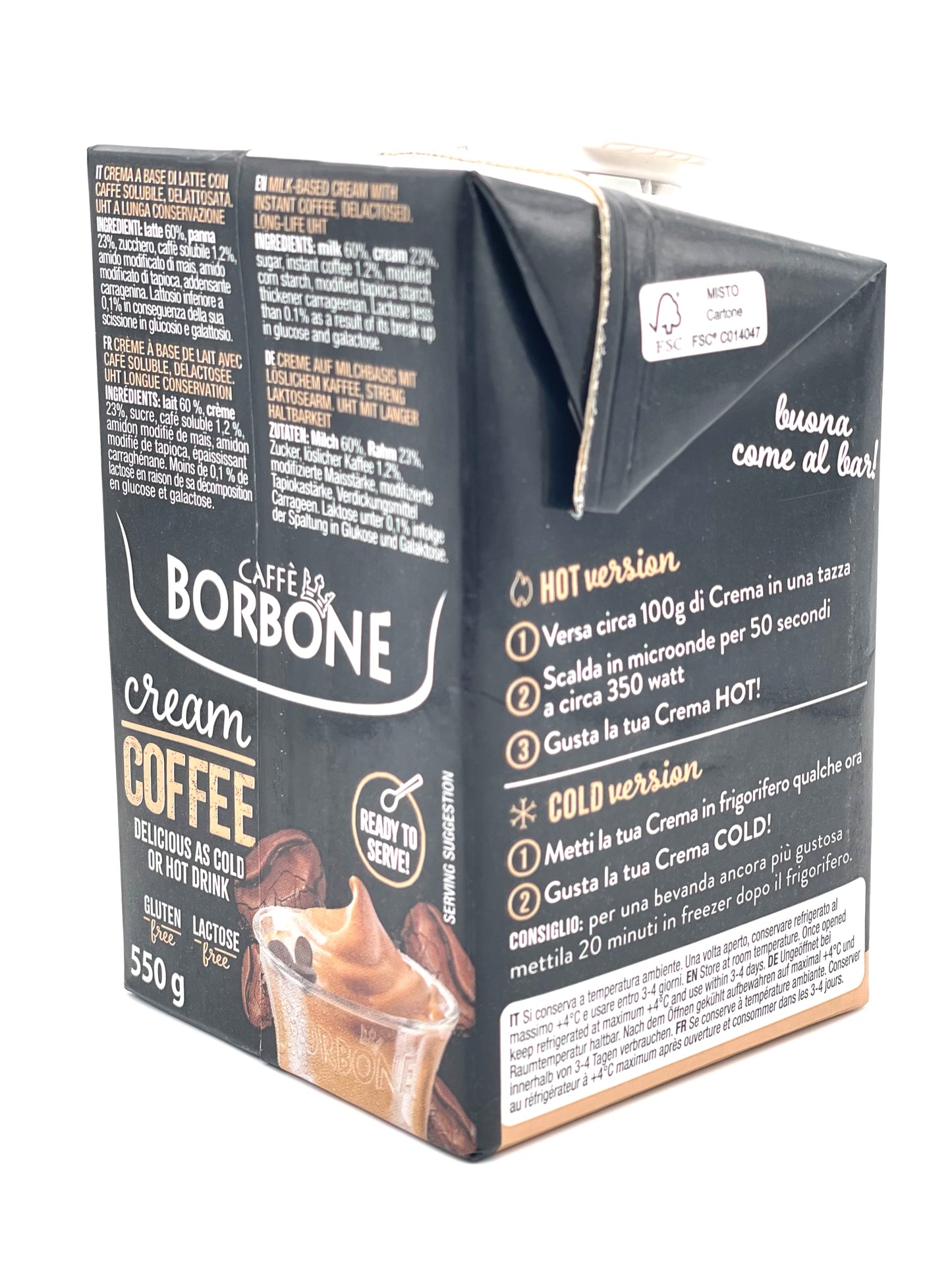 Caffe Borbone Crema Fredda Caffe Cold Cream Coffee Dessert 550g