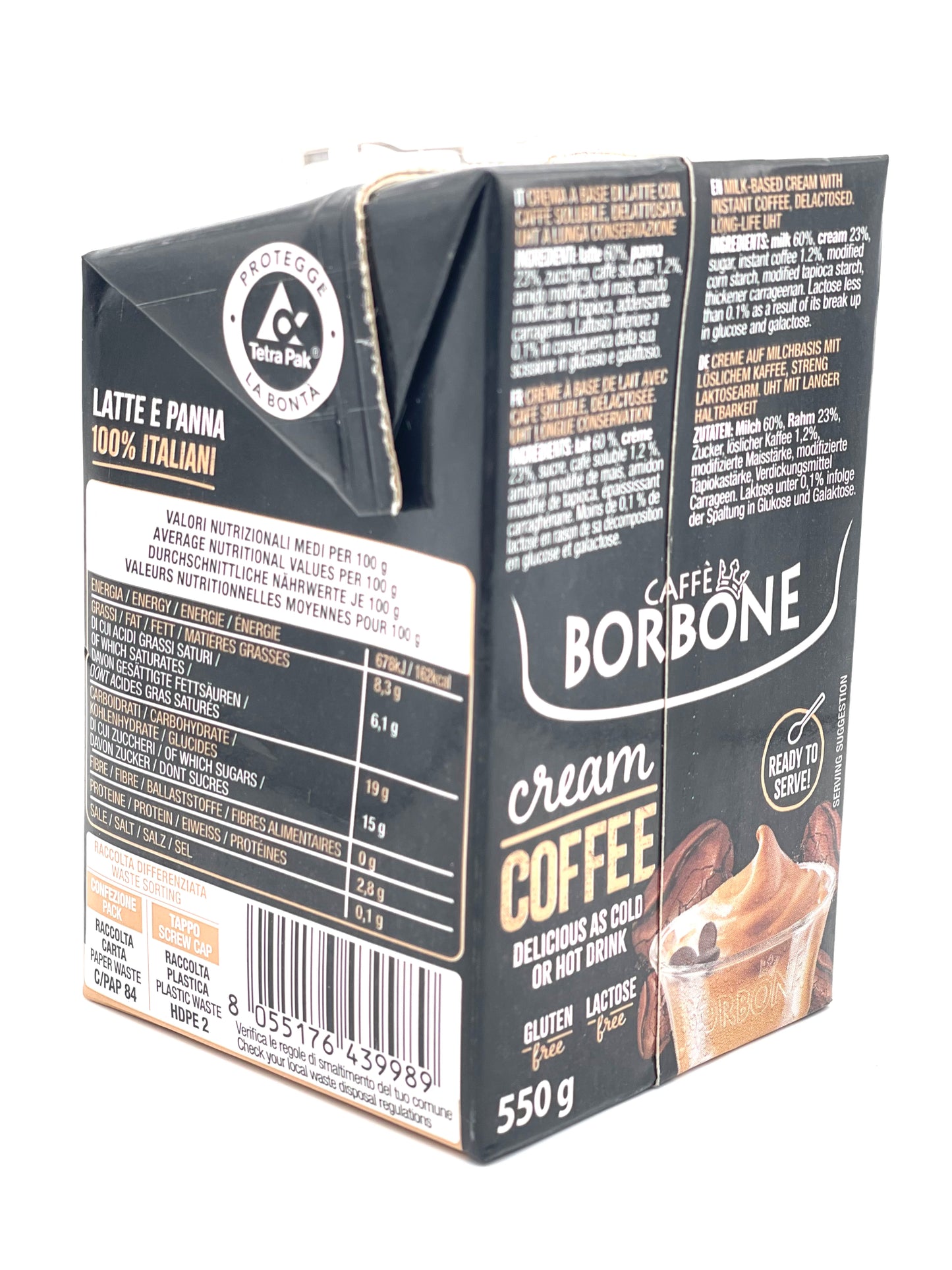 Caffe Borbone Crema Fredda Caffe Cold Cream Coffee Dessert 550g