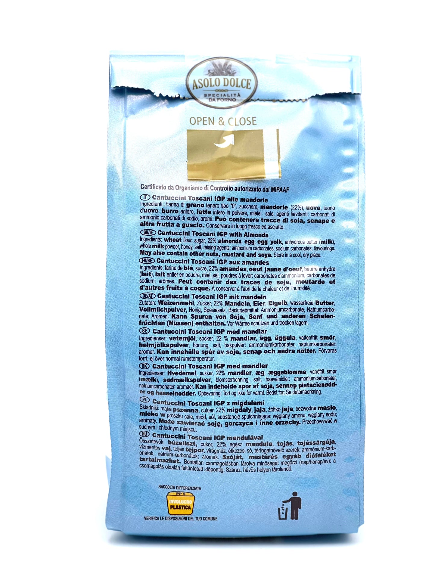 Asolo Dolce Cantuccini Almond Biscotti Cookies 125g