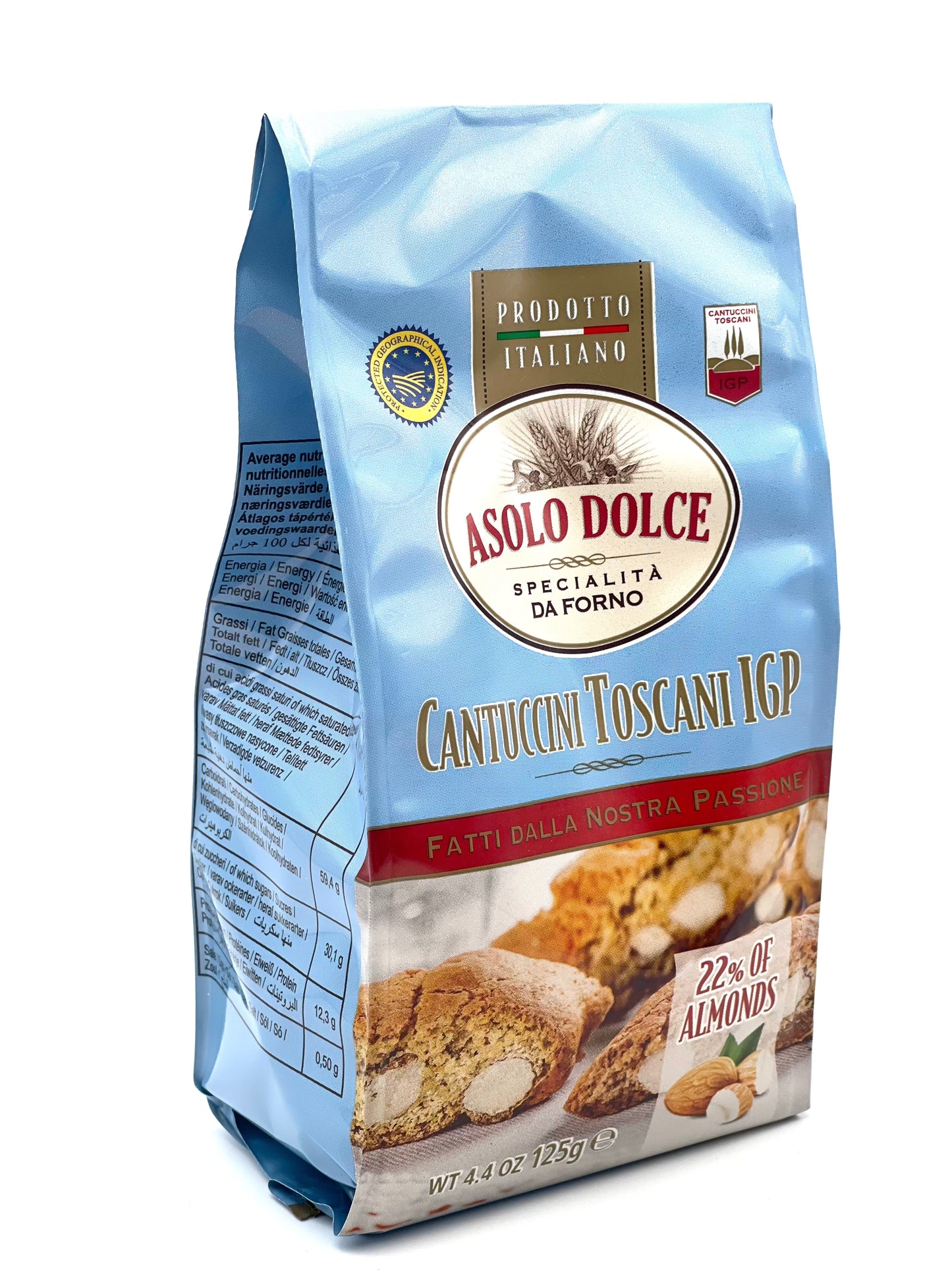 Asolo Dolce Cantuccini Almond Biscotti Cookies 125g