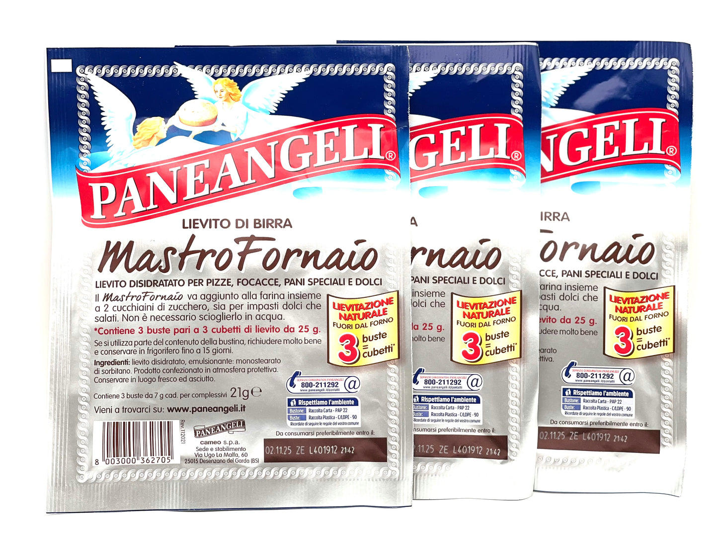 Paneangeli Mastro Fornaio Yeast For Pizza 21g 3-Pack