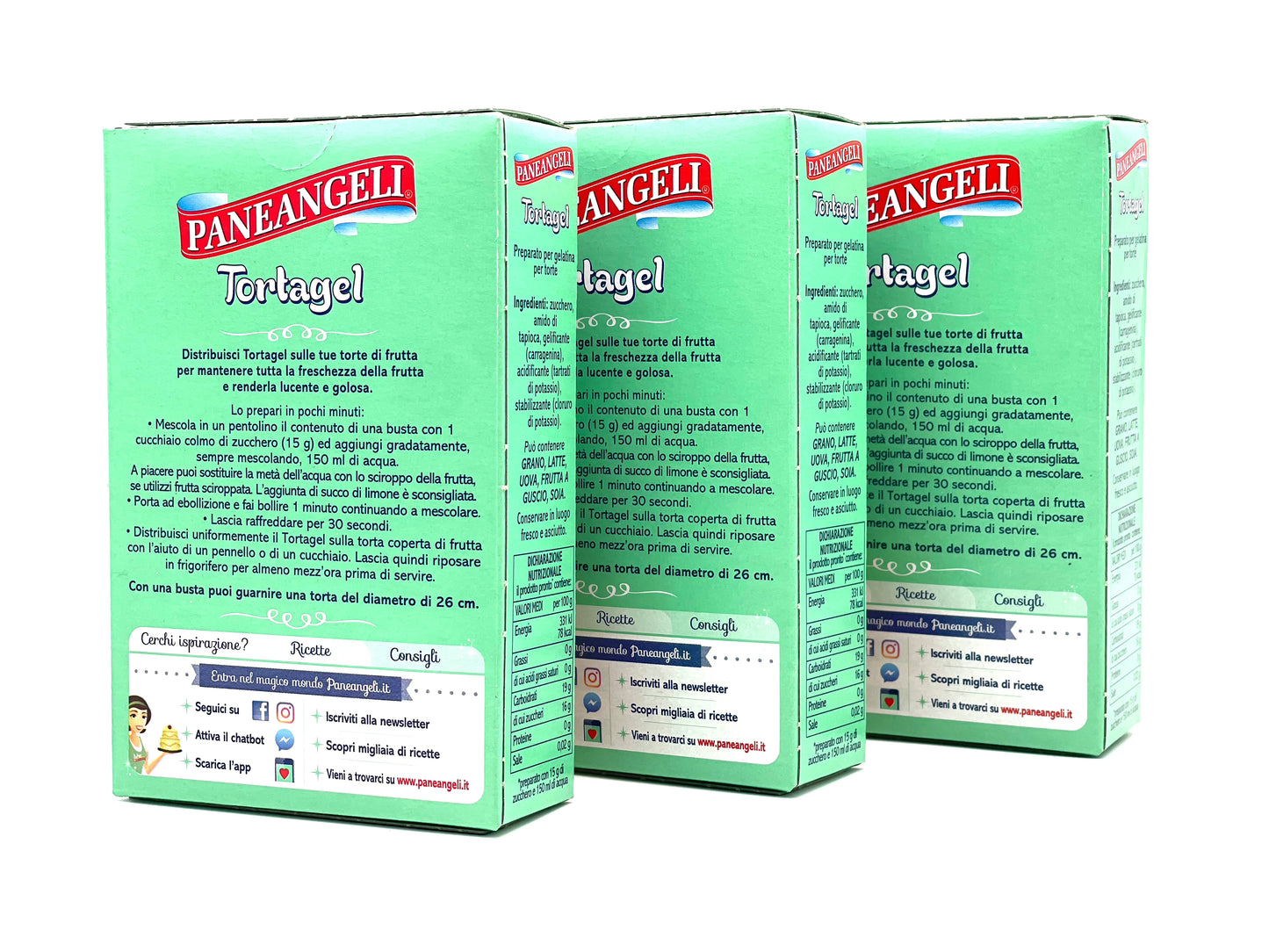 Paneangeli Tortagel Vegan Jelly Powder 42g 3-Pack