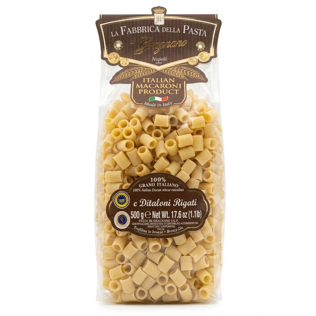 La Fabbrica della Pasta Ditaloni Rigati 500g - Authentic Italian Pasta