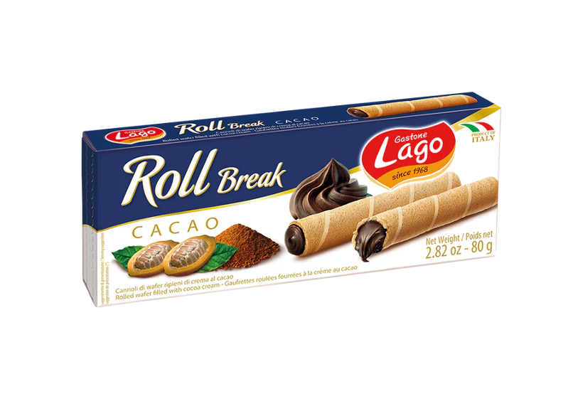 Lago Roll Break Chocolate Wafer Rolls 80g
