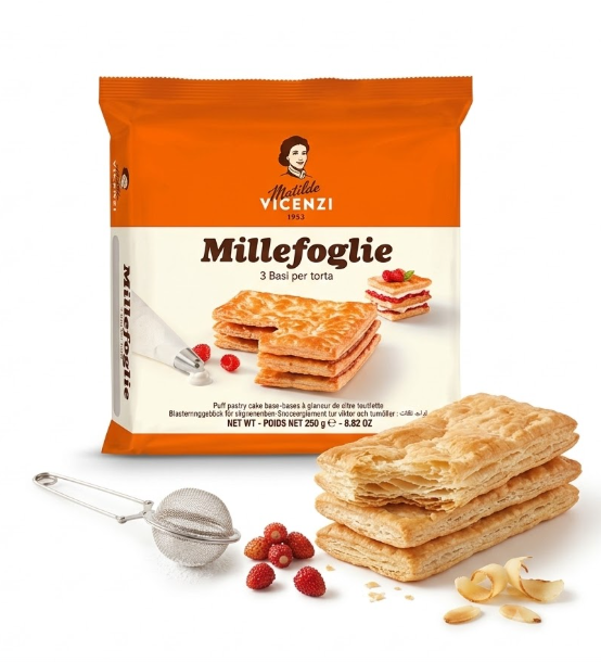 Matilde Vicenzi Millefoglie d'Italia Puff Pastry Cake Bases 250g