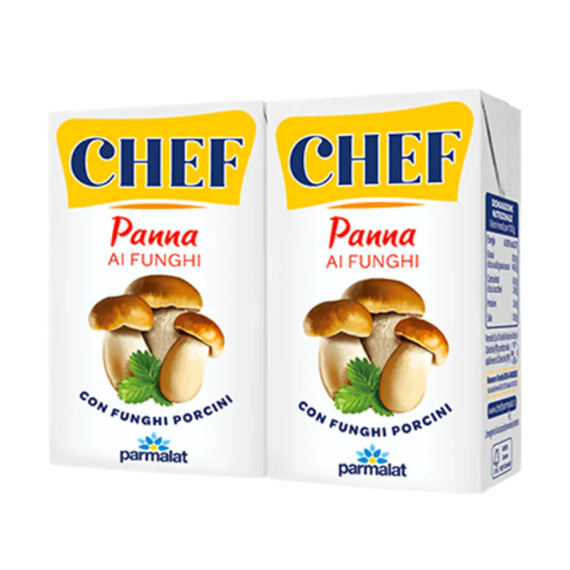 Panna Chef al Funghi Cream with Mushrooms 125mlx2