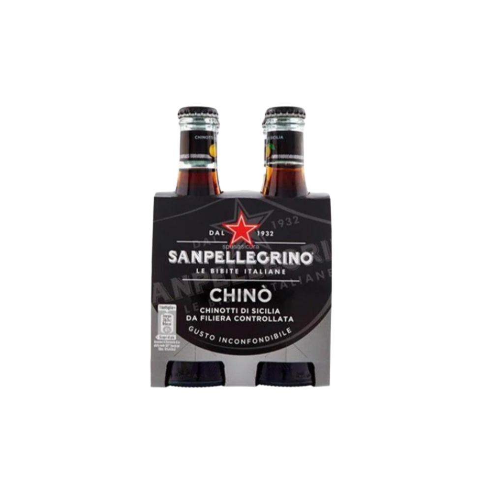San Pellegrino Chinotto Italian Sparkling Citrus 200ml x 4 Bottles