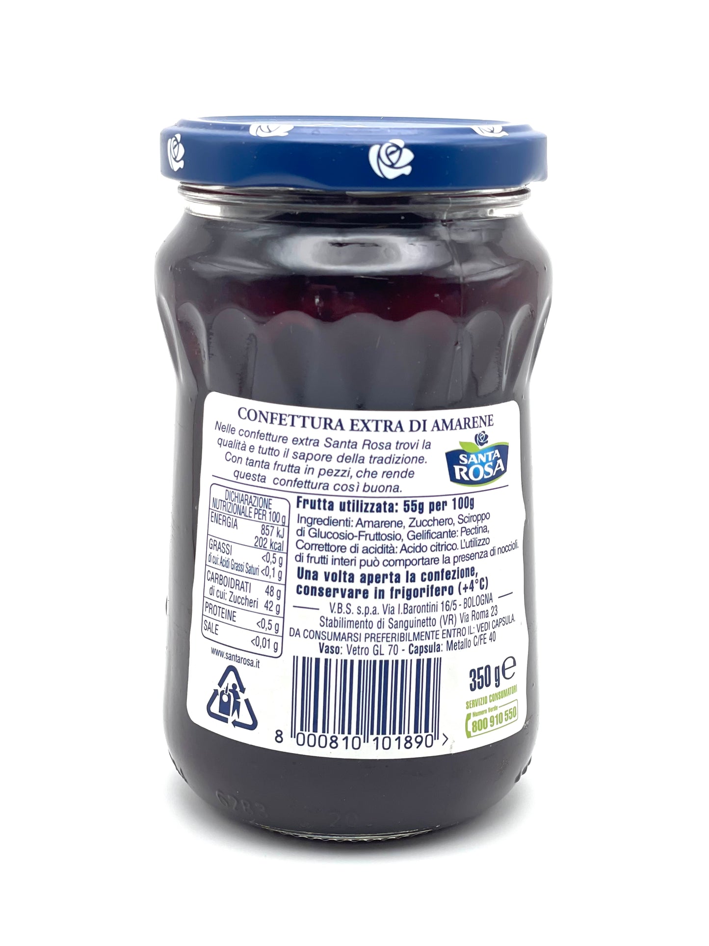 Santa Rosa Amarene Black Cherry Jam 350g 1
