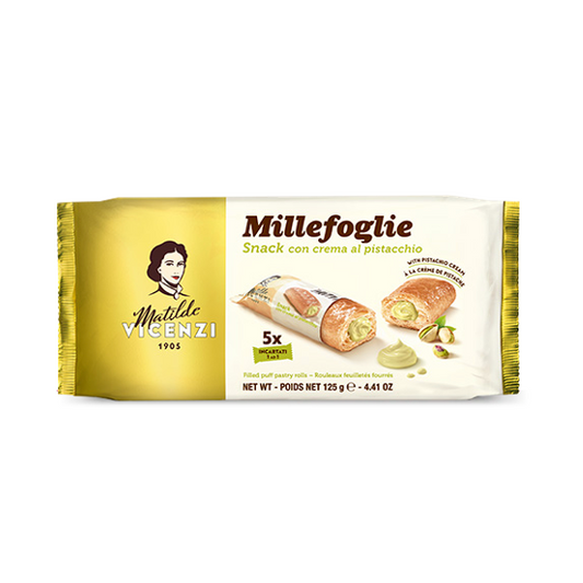 Vicenzi Millefoglie Snack Filled with Pistachio Cream 125g
