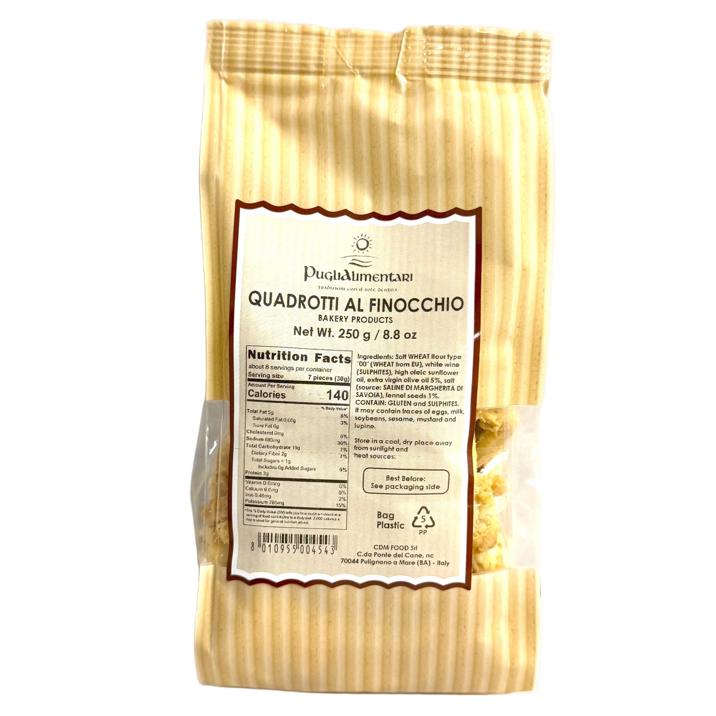 Tarallini Square Crackers with Fennel Seeds 250g