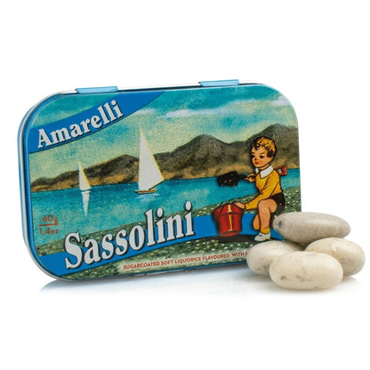 Amarelli Sassolini Anise Liquorice Candy 40g Vintage Tin