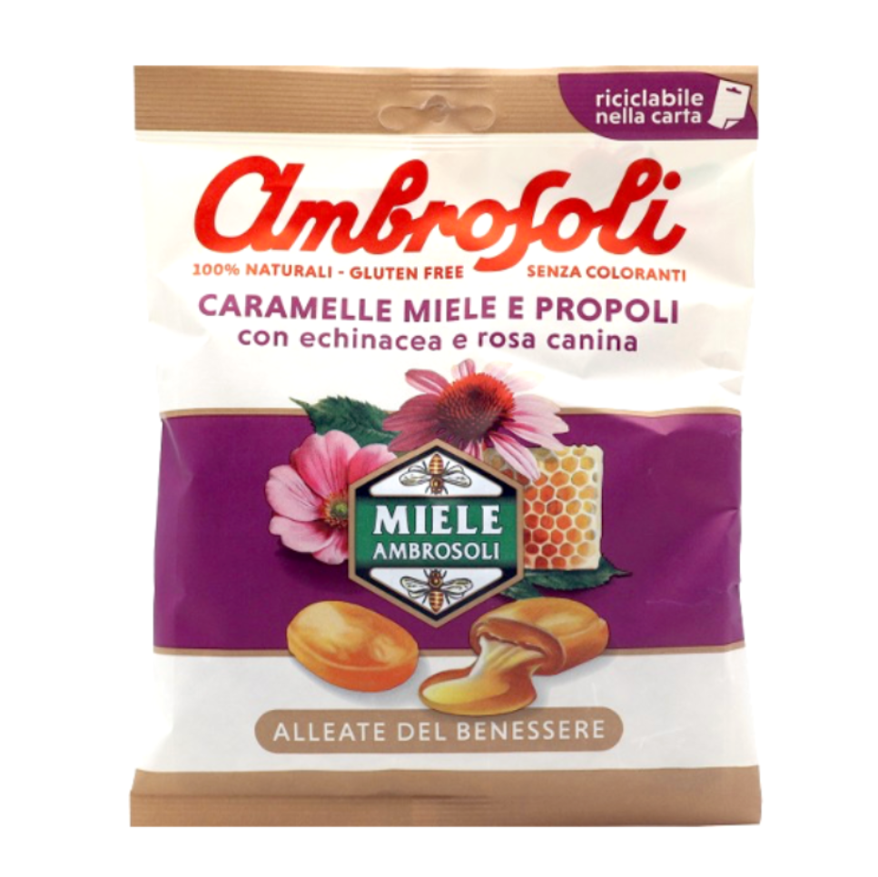 Ambrosoli Caramelle Miele e Propoli Honey and Propolis Candy 90g