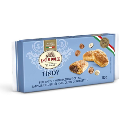 Asolo Dolce Tindy Italian Puff Pastry with Hazelnut Cream 110g