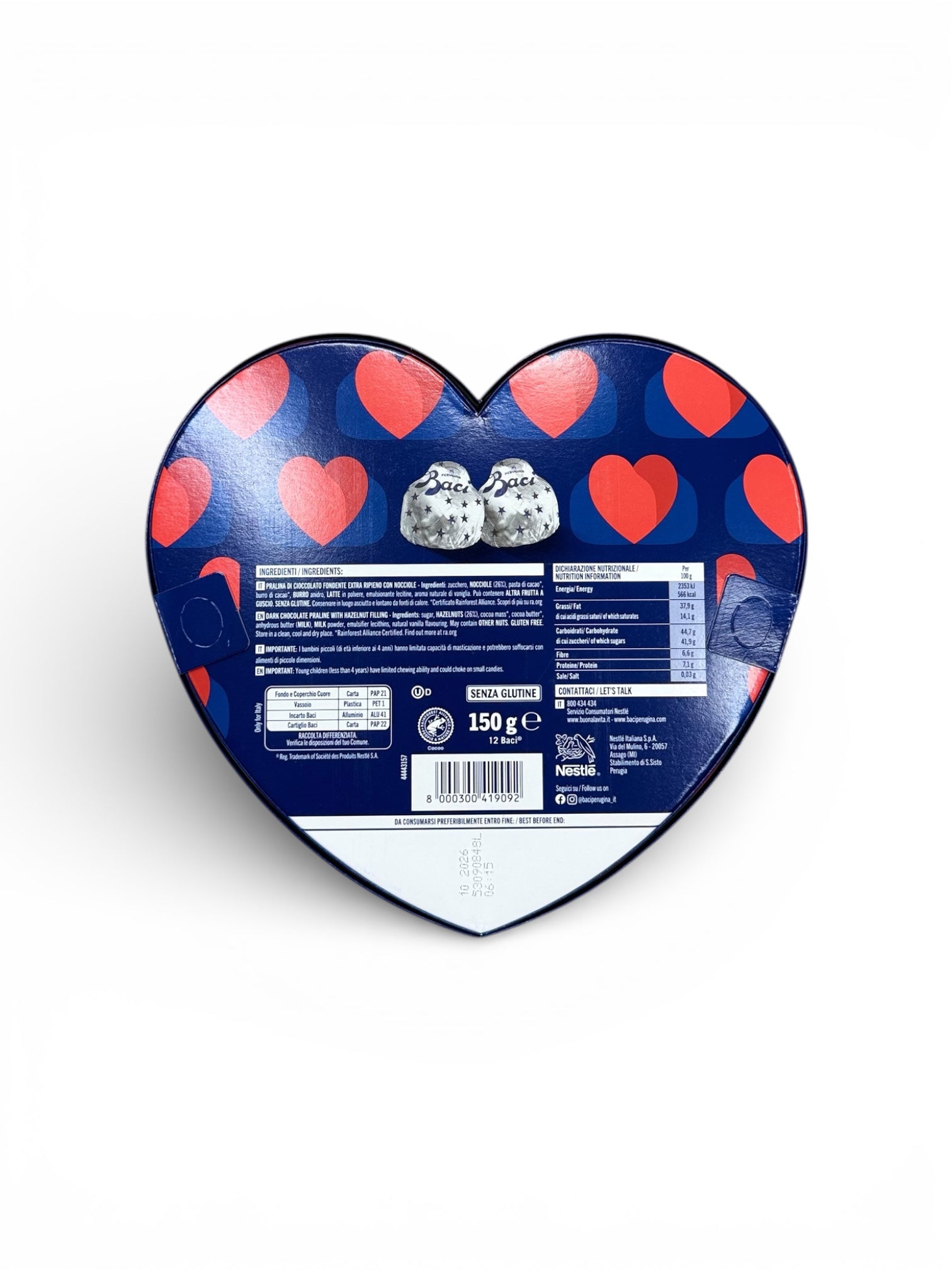 Baci Perugina Classic Chocolate Heart Box 150g