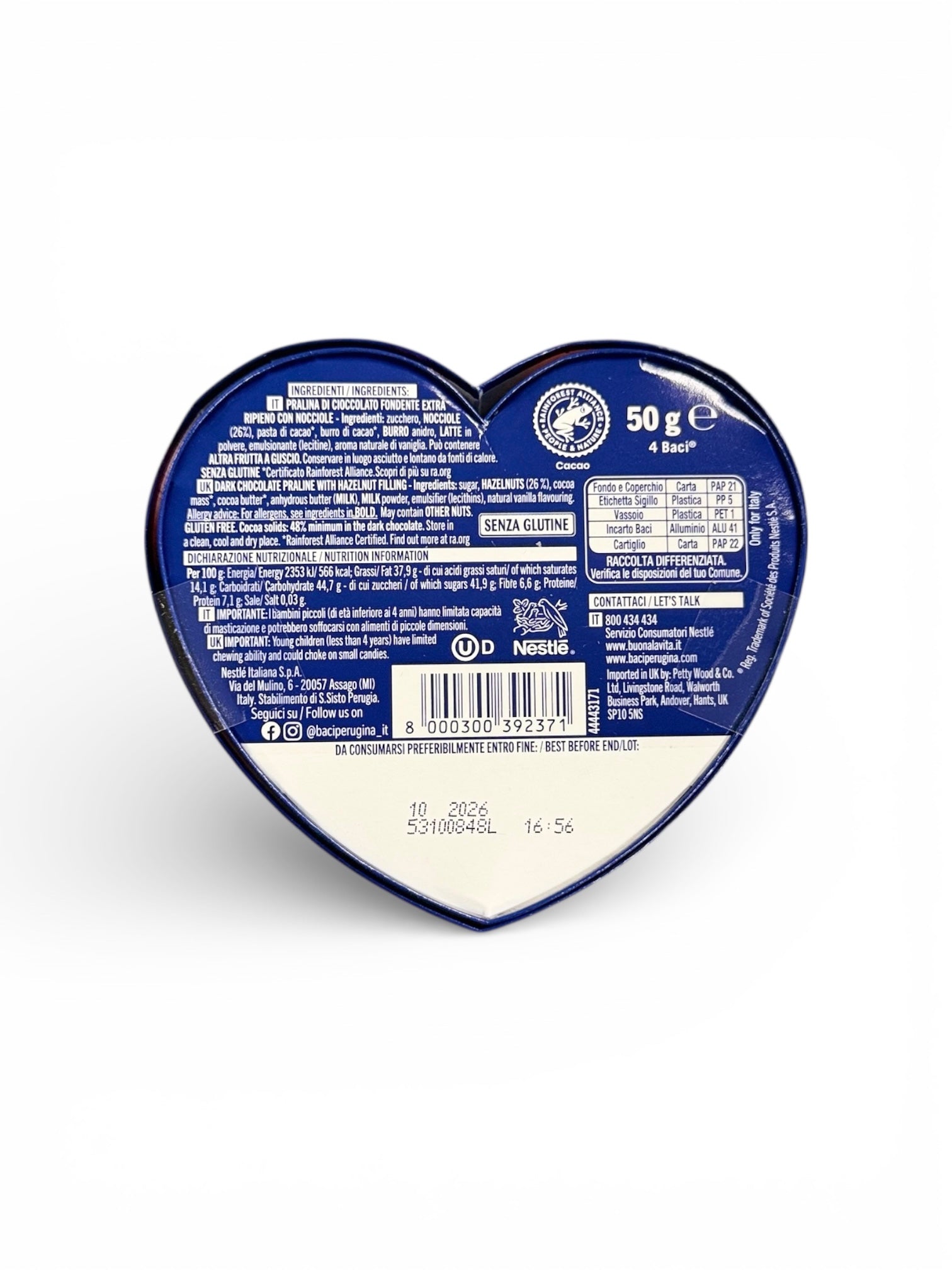 Baci Perugina Classic Chocolate Heart BoX