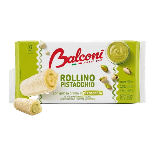 Balconi Rollino Pistacchio Premium Italian Sponge Cake Rolls 222g