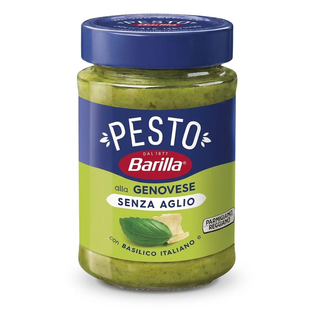 Barilla Pesto Senza Aglio 190g – Garlic-Free Pesto