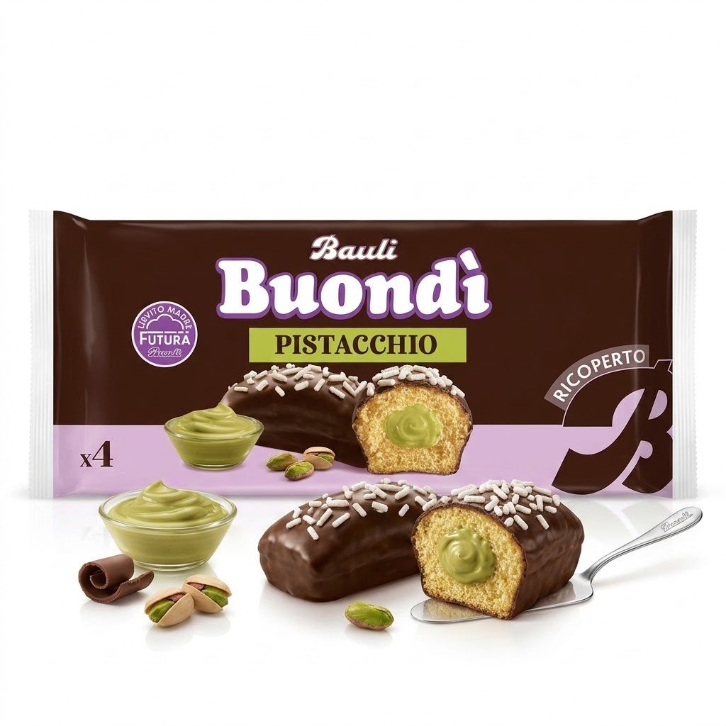 Bauli Buondì Pistacchio Snack Cakes with Pistachio Cream 184g