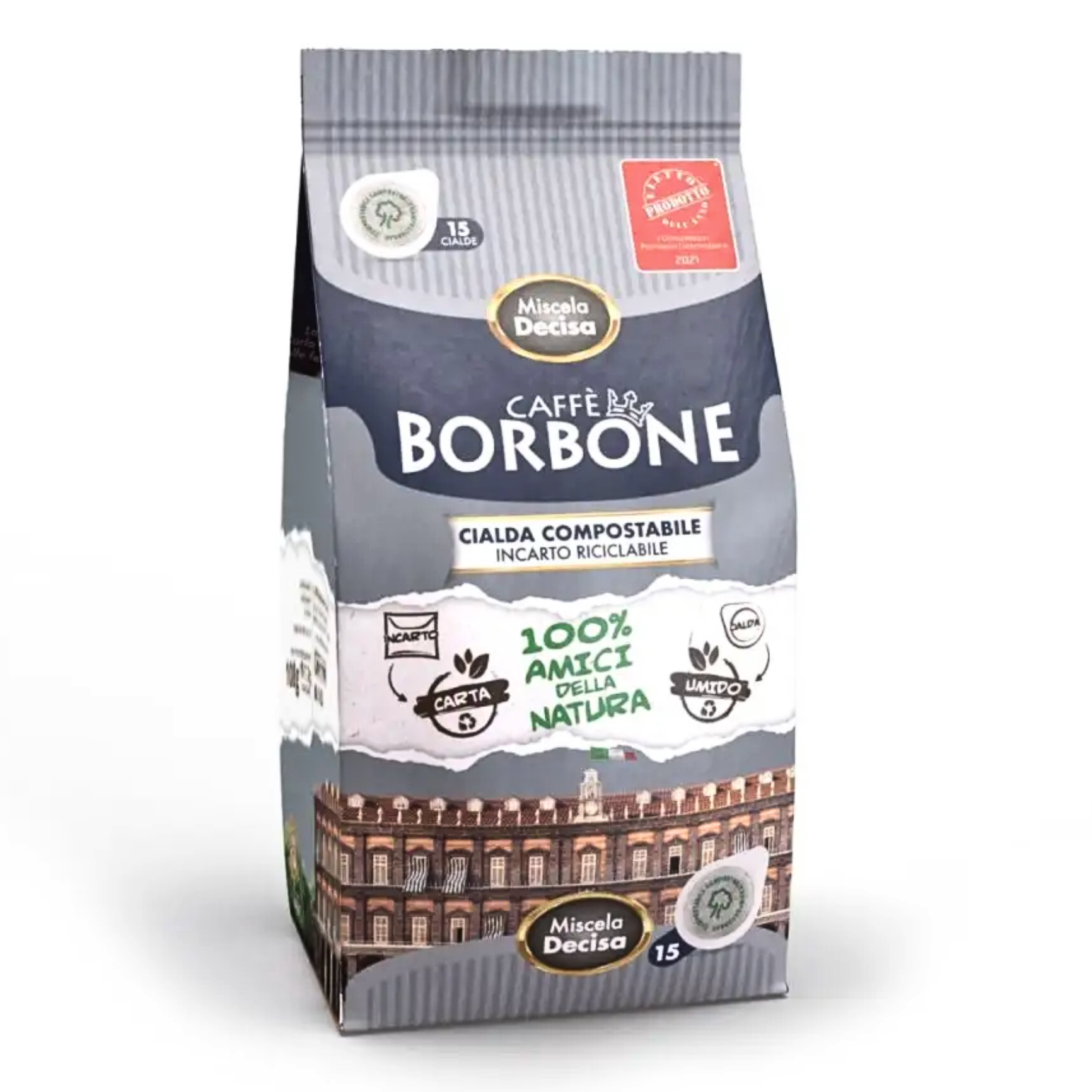 Caffè Borbone coffee package on a white background