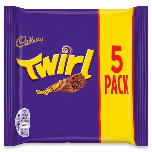 Cadbury Twirl 5-Pack 107.5g – British Milk Chocolate