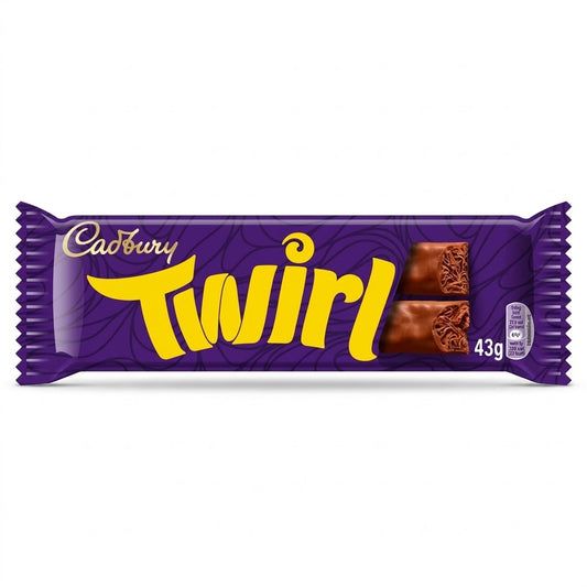 Cadbury Twirl Bar 43g – British Milk Chocolate Snack