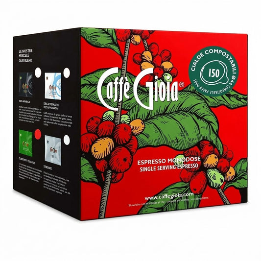 Caffè Gioia Espresso ESE Pods 150ct – Compostable Paper