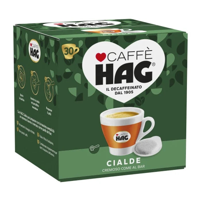 Caffè Hag Cremoso Decaf Italian Coffee ESE Pods 30 Pack 