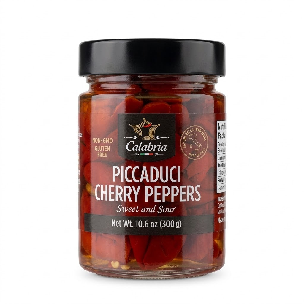 Calabria Piccaduci Sweet & Sour Cherry Peppers 300g