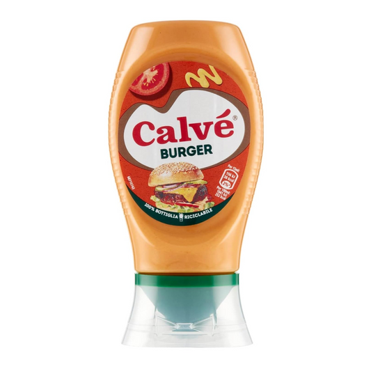 Calve Burger sauce bottle on a white background