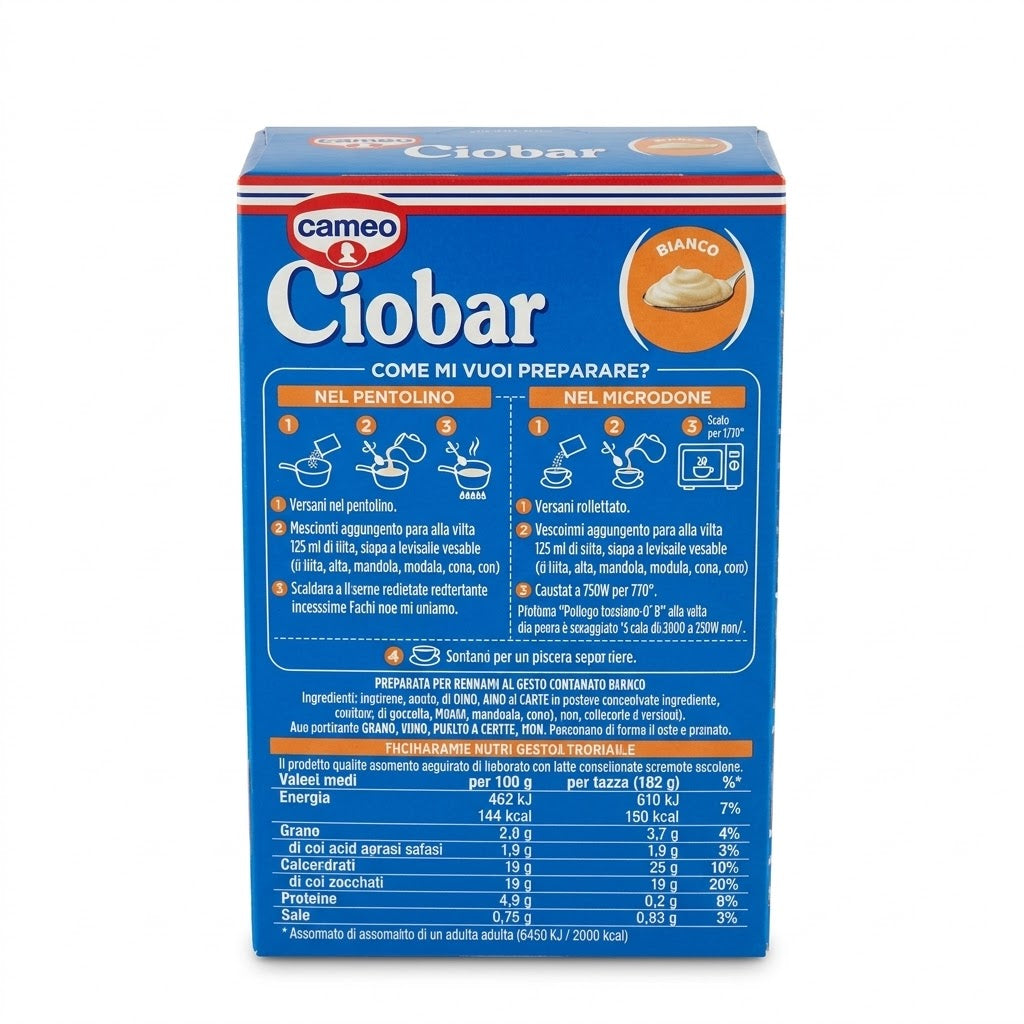 Cameo Ciobar Bianco Italian White Hot Chocolate Mix 5-Pack