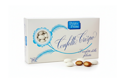 Confetti Crispo White Almond Dragees 1kg (1000g)