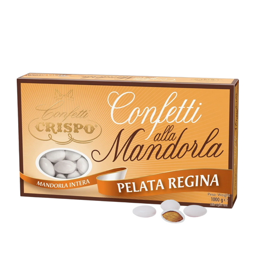 Box of Confetti alla Mandorla Pelata Regina by Confetti Crispo on a white background