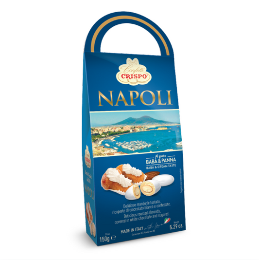 Crispo Napoli Al Gusto Babà e Panna White Chocolate Roasted Almond