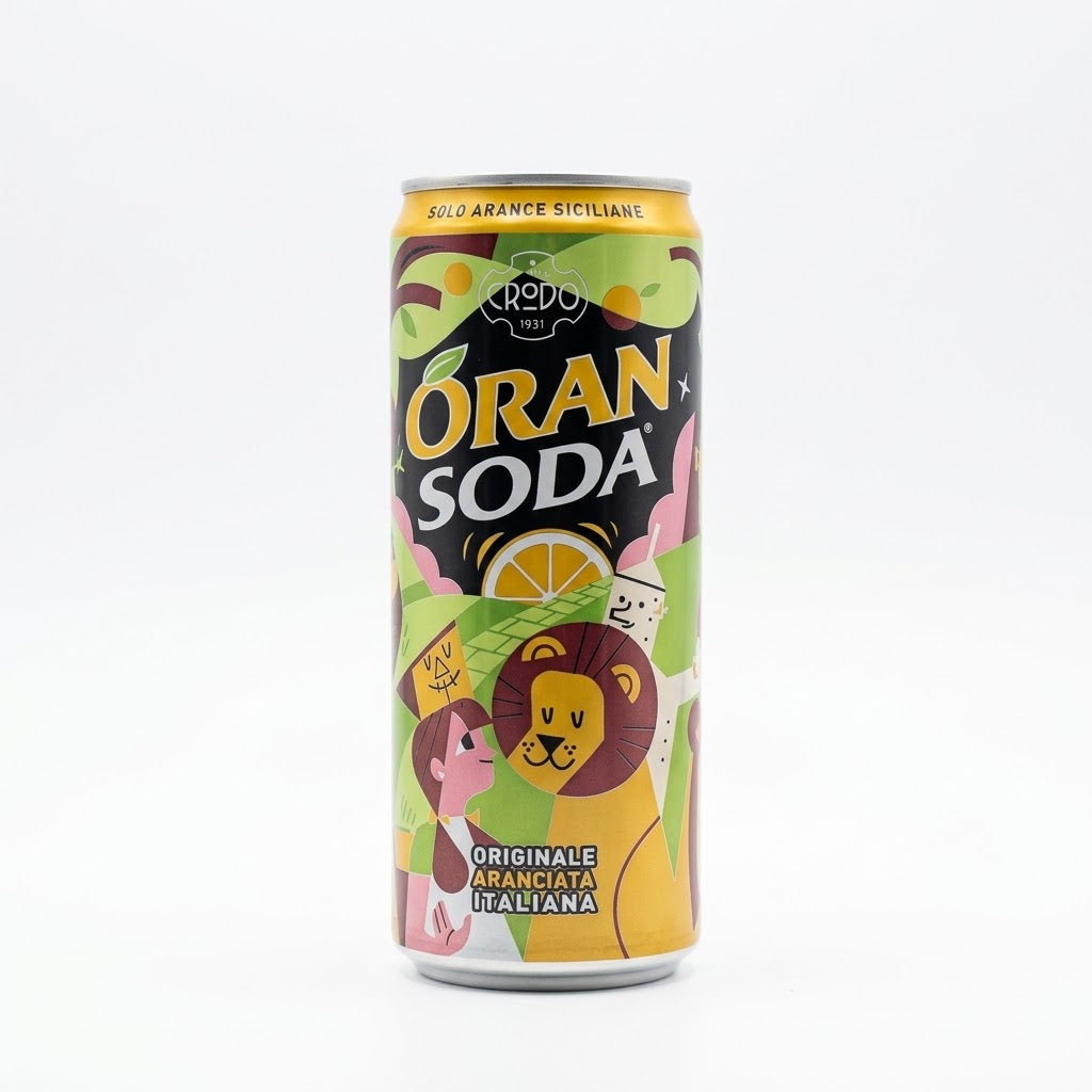 Crodo Oransoda Italian Orange Soda 330ml Can