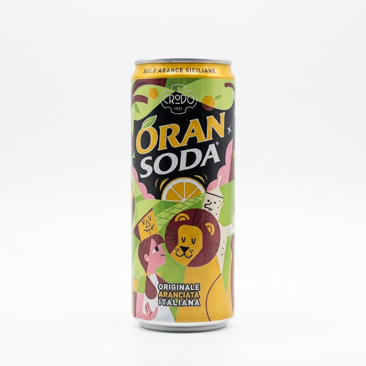 Crodo Oransoda Italian Orange Soda 330ml Can