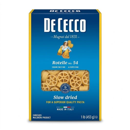 De Cecco Rotelle No 54 Wagon Wheels Pasta 1 lb (453g) Box