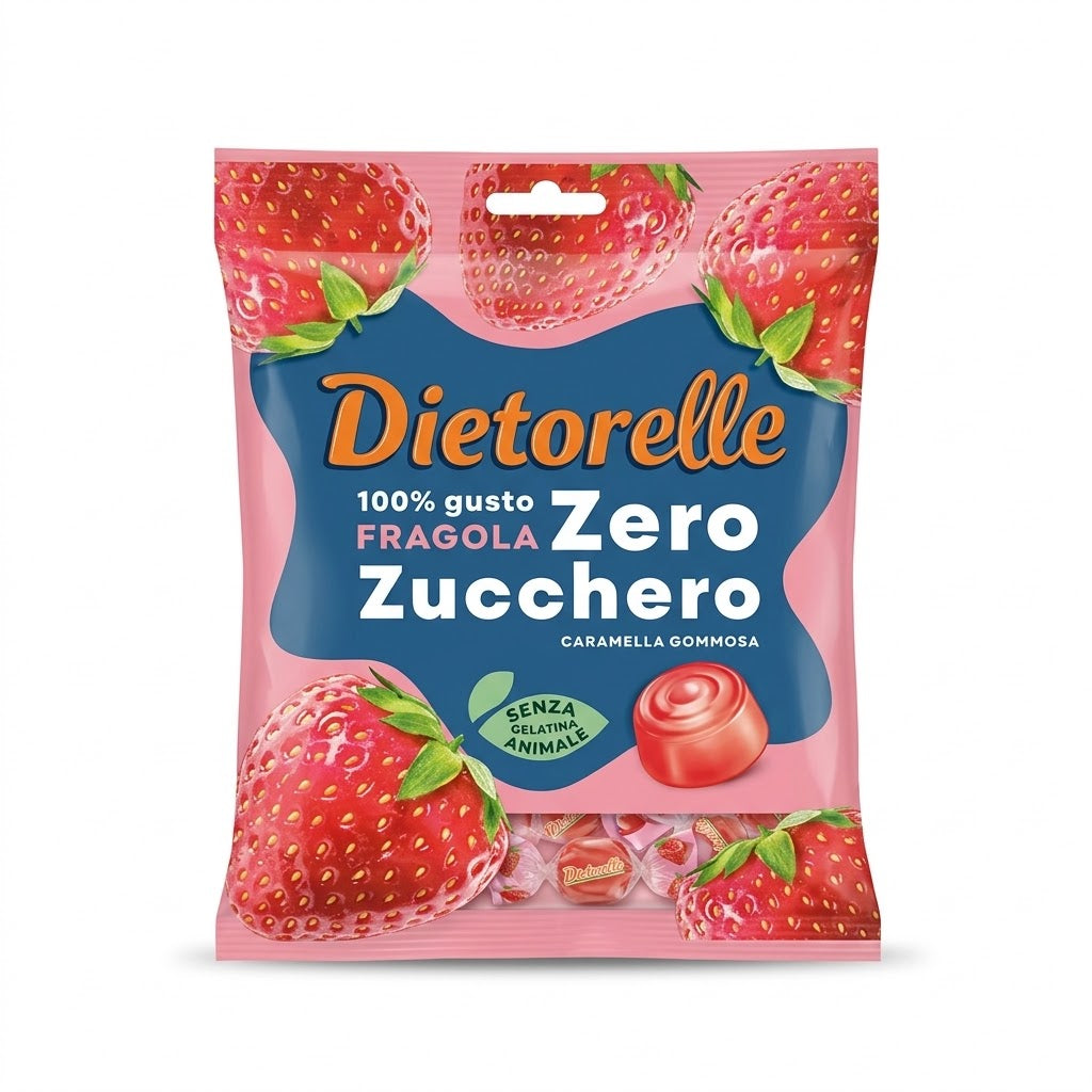 Dietorelle Strawberry Sugar Free Gummy Candies 70g – Italy