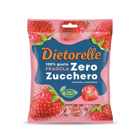 Dietorelle Strawberry Sugar Free Gummy Candies 70g – Italy
