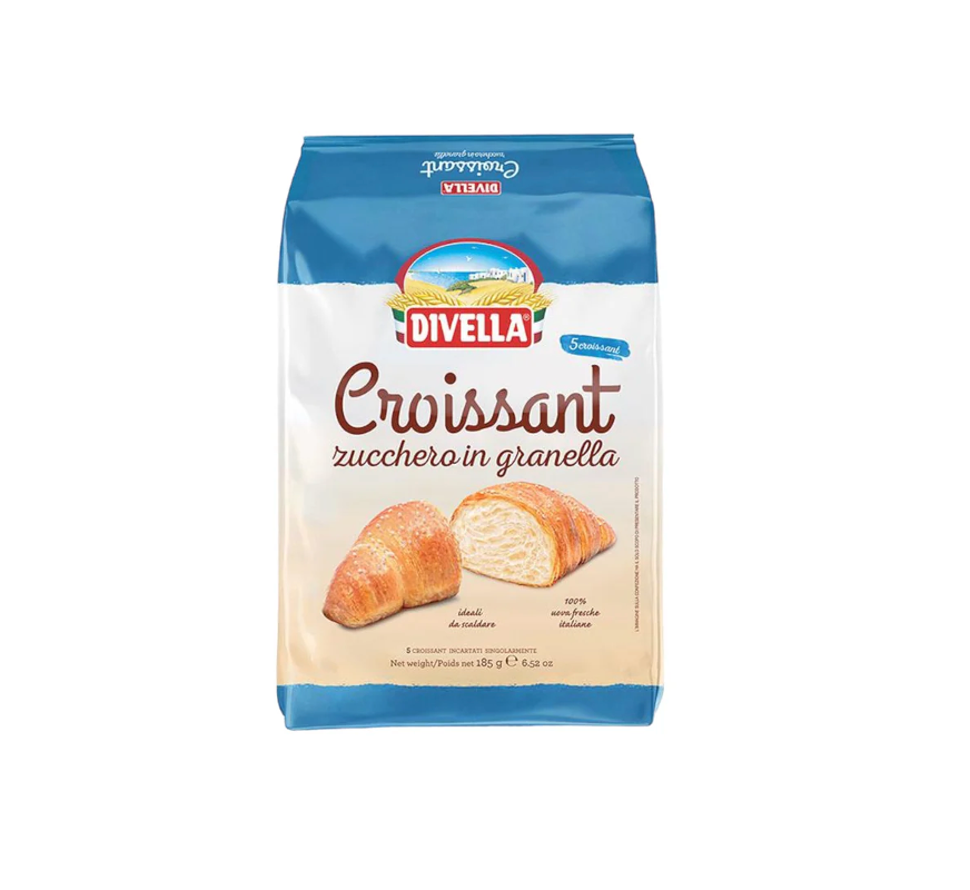 Divella Croissants Covered with Granulated Sugar 5 pcs 210g